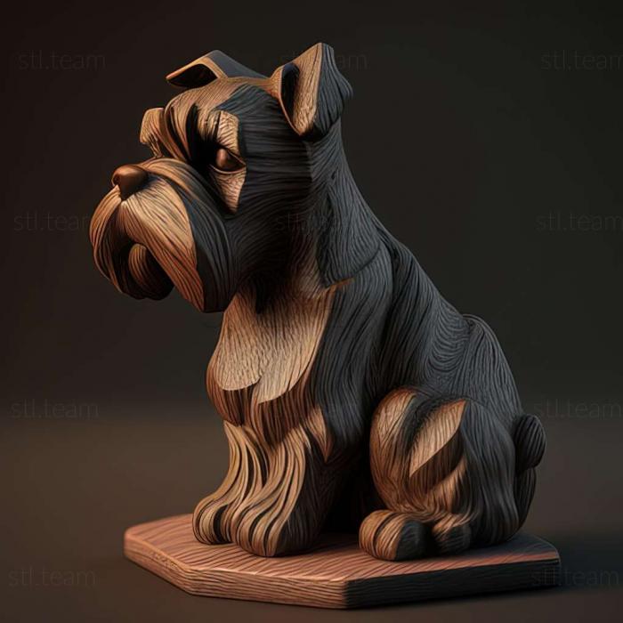 3D модель Собака цвергшнауцер (STL)